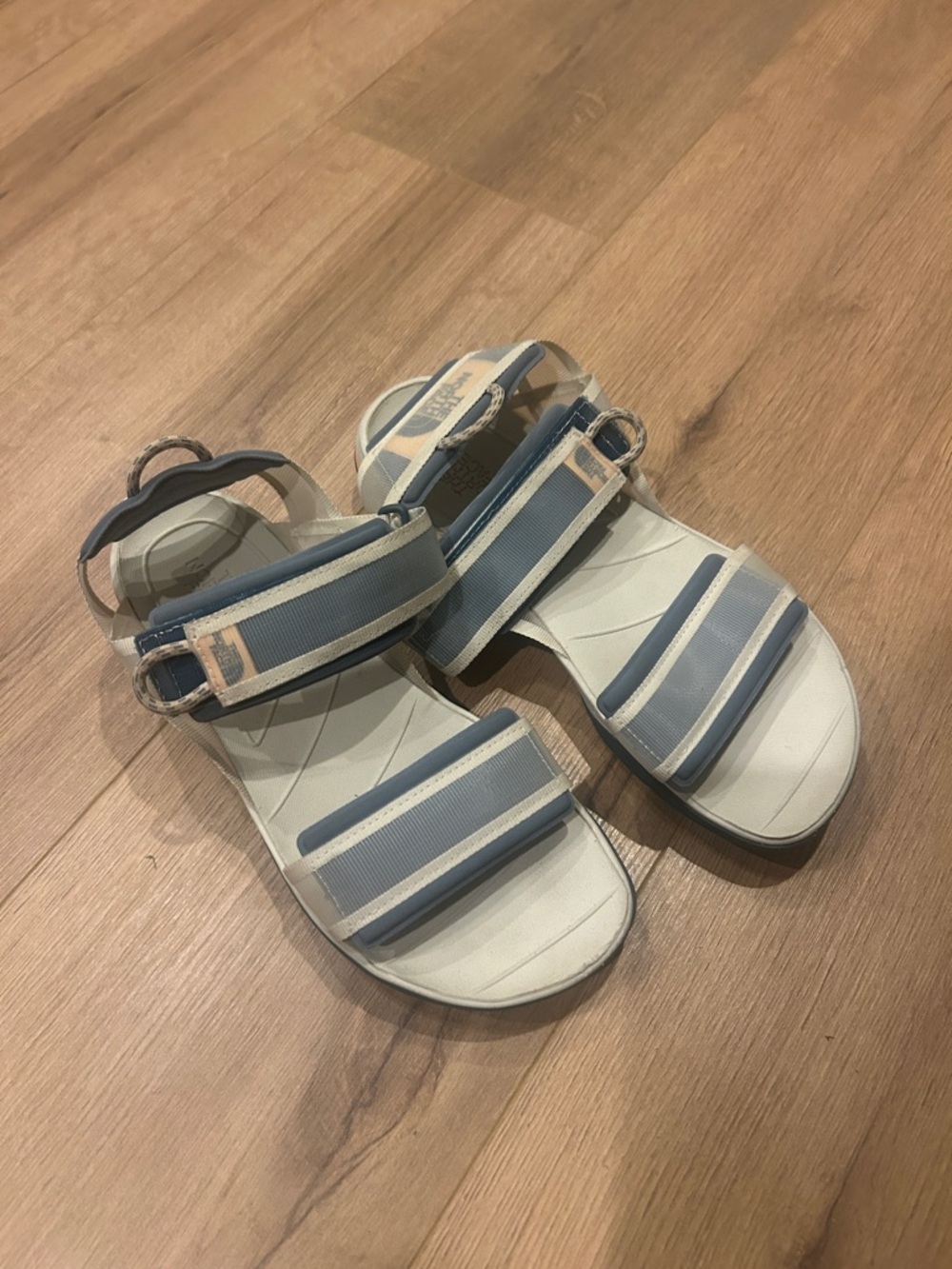 The North Face Women’s Light Blue and Cream Outdoor Strappy Sandals